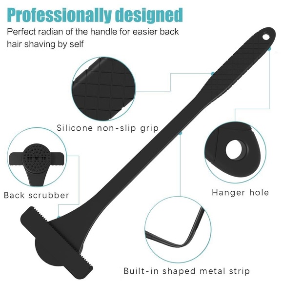 Back Shaver for Men, Back & Body Hair Trimmer. Shave Wet or Dry - Picture 3 of 8